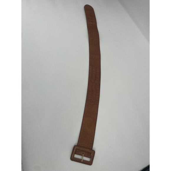 Ralph Lauren Collection Alligator Wide Belt Trench Buckle Honey Brown L $3500 main image 4